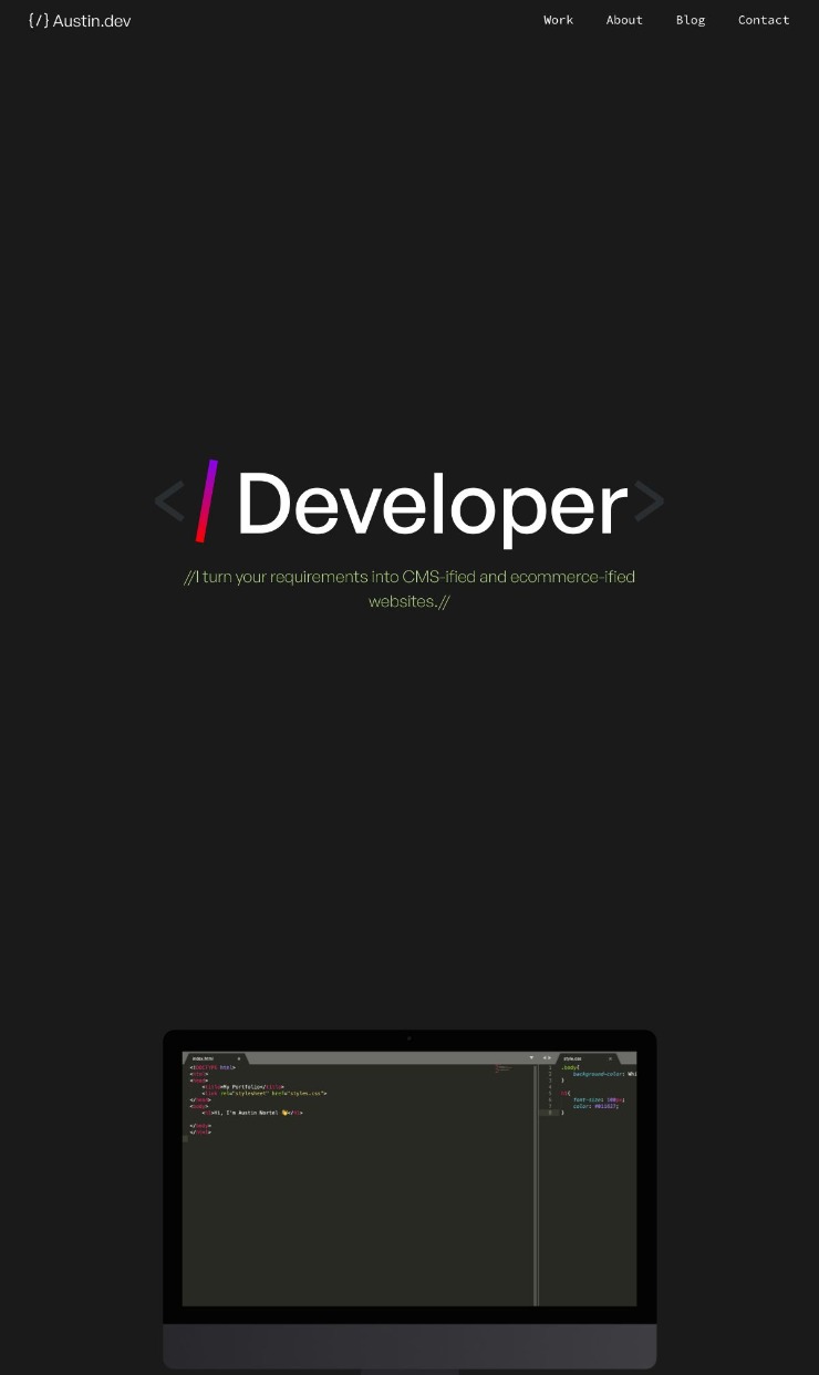 Austin - Portfolio Webflow Template — website design on Landdding