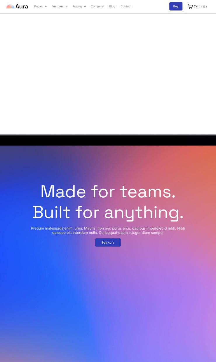 Aura Website — website design on Landdding