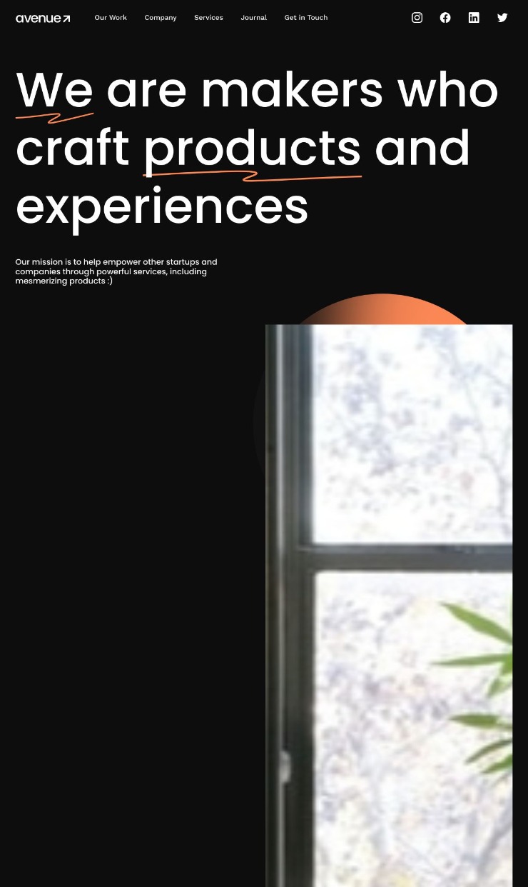 Avenue Website — website design on Landdding