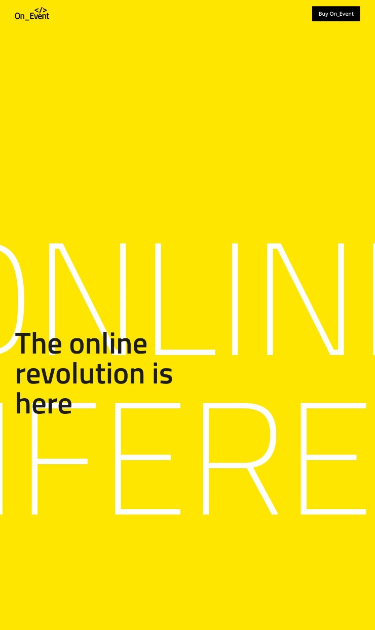 On Event 2 — website design on Landdding