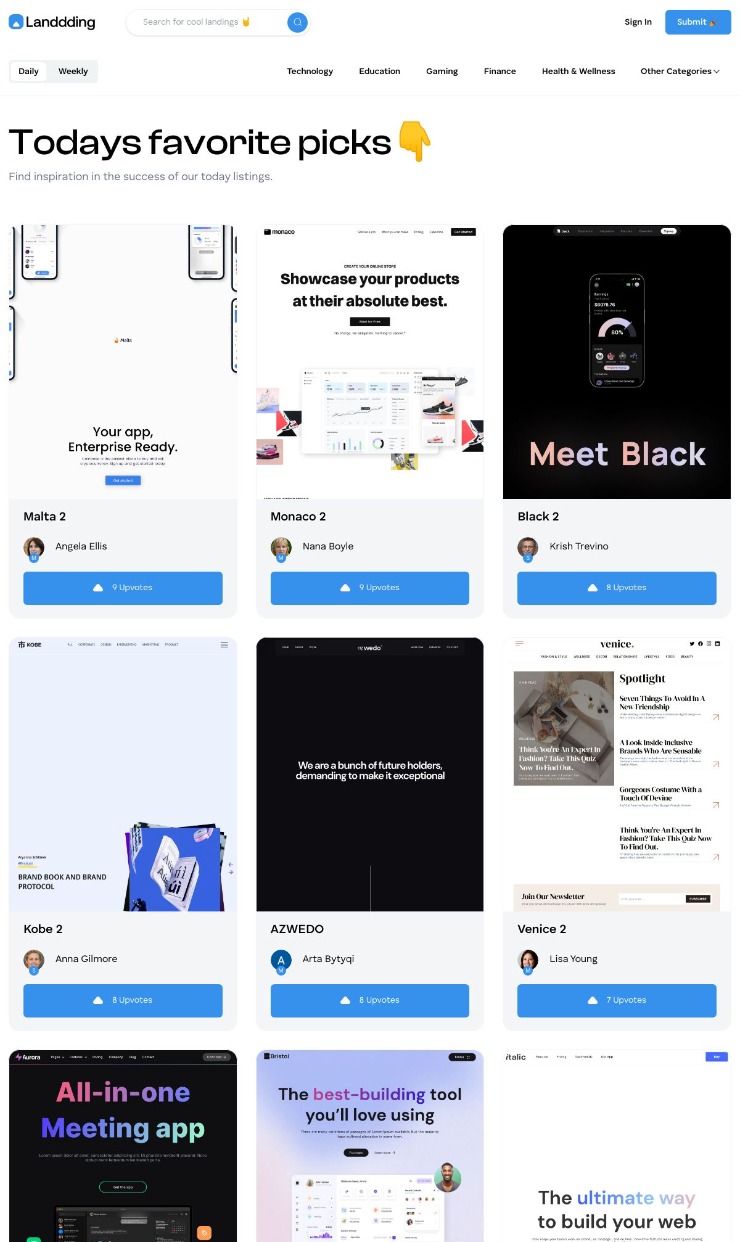 Landdding — website design on Landdding