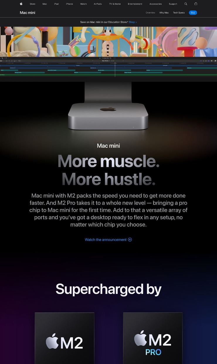 Mac mini — website design on Landdding