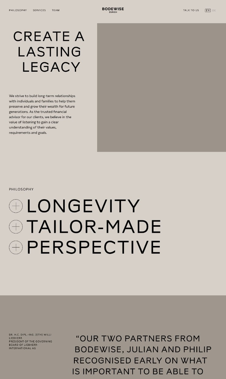 Bodewise — website design on Landdding