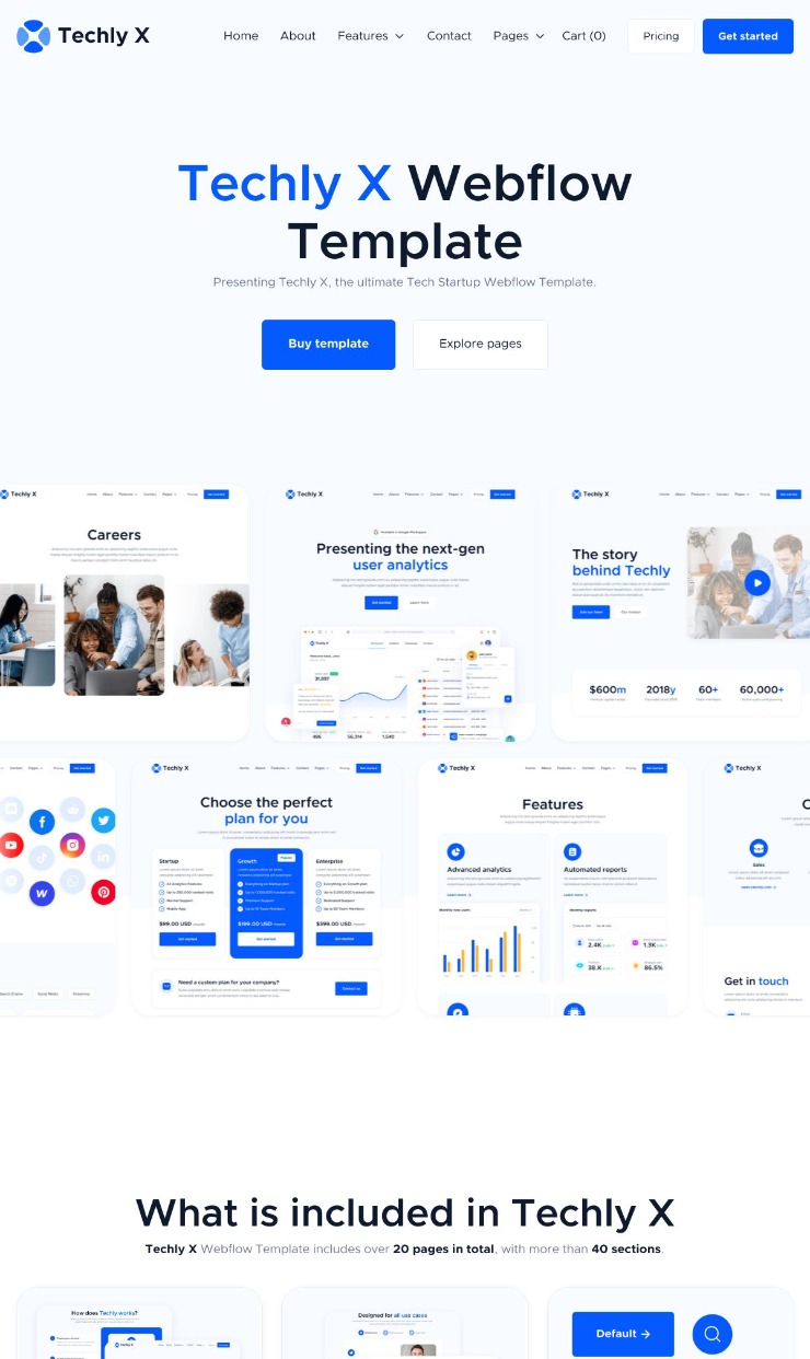 Techly X — website design on Landdding