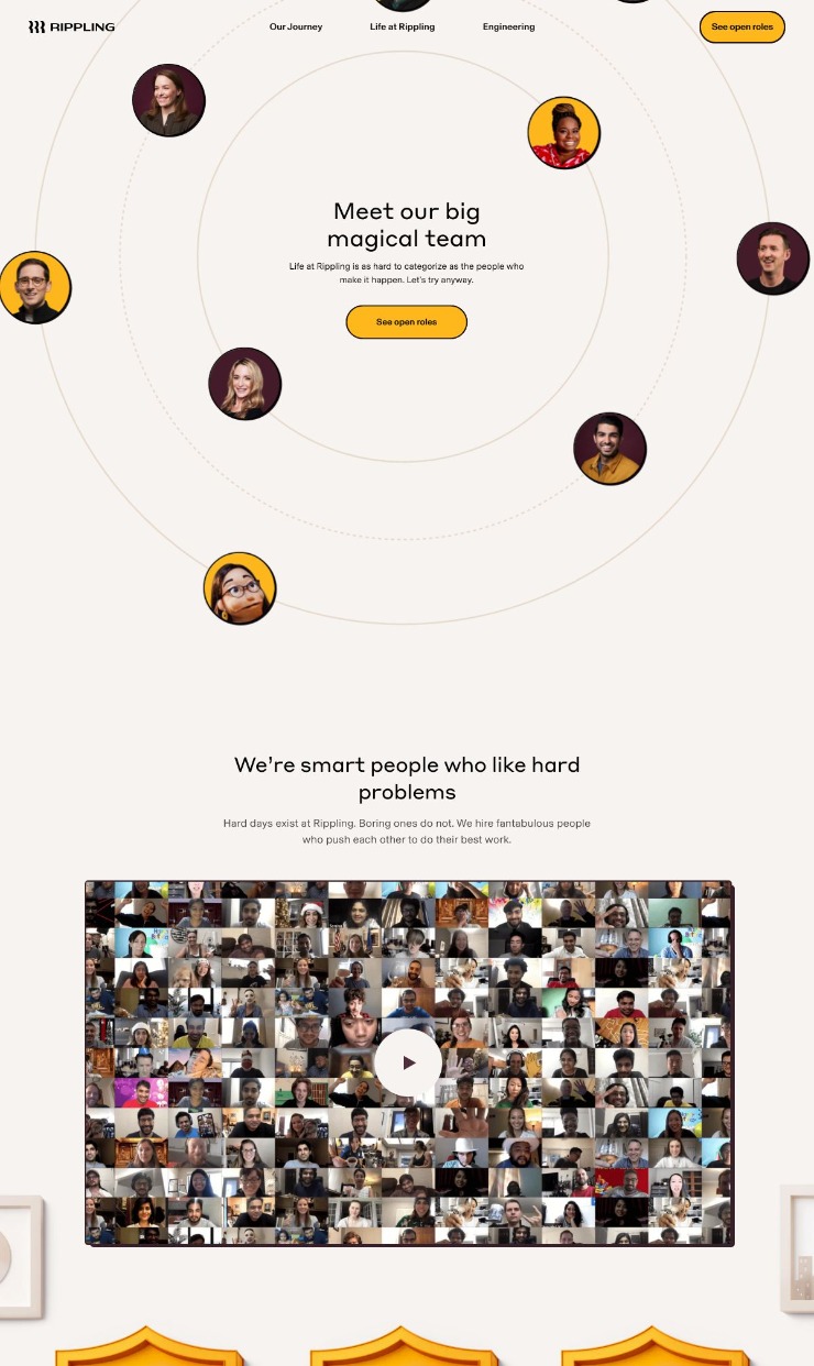 Rippling — website design on Landdding
