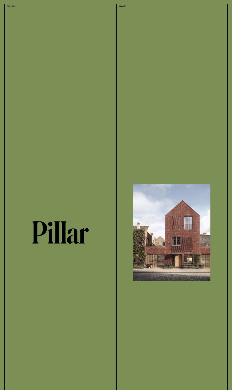Pillar — website design on Landdding