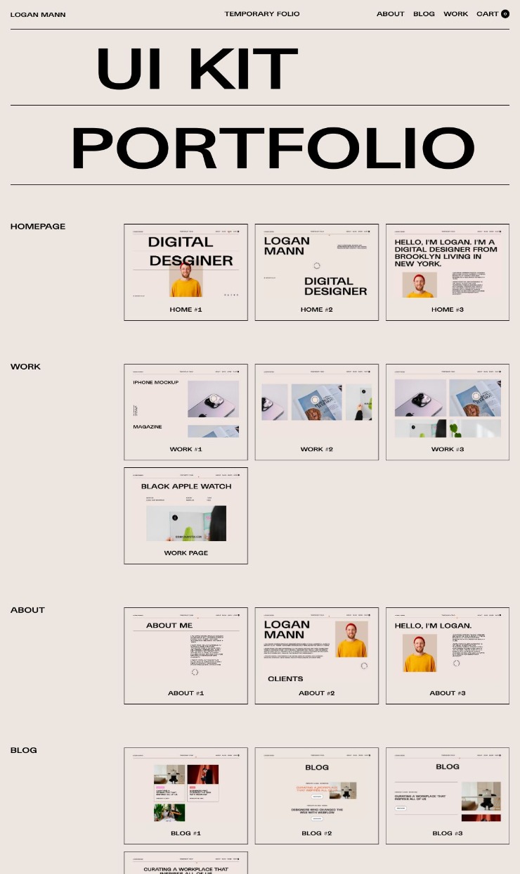 Logan Mann - Portfolio — website design on Landdding
