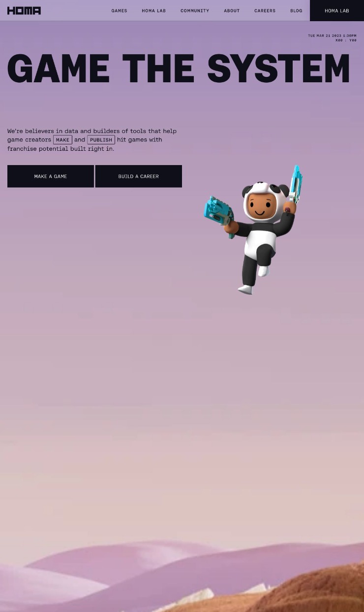 Homa — website design on Landdding