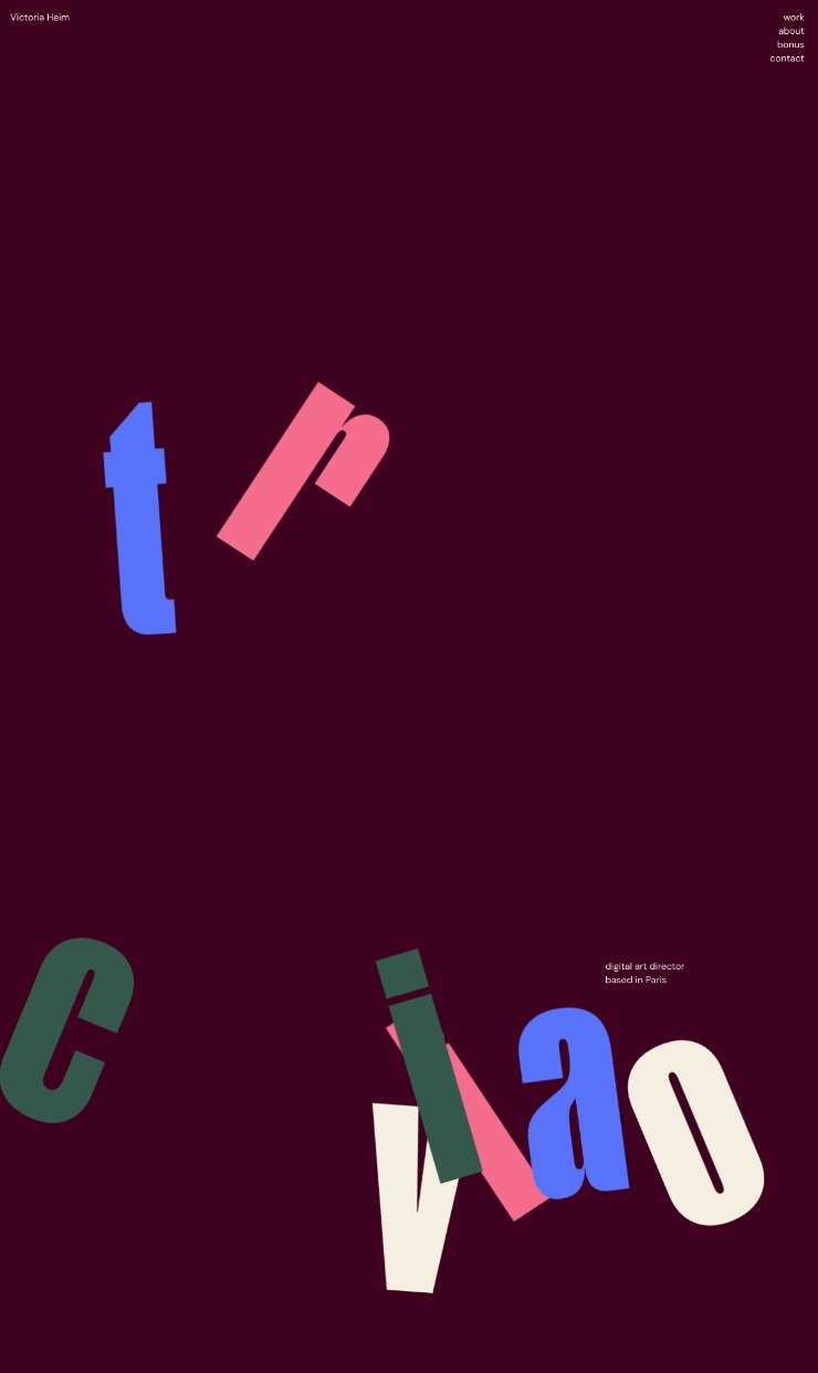 Victoria — website design on Landdding