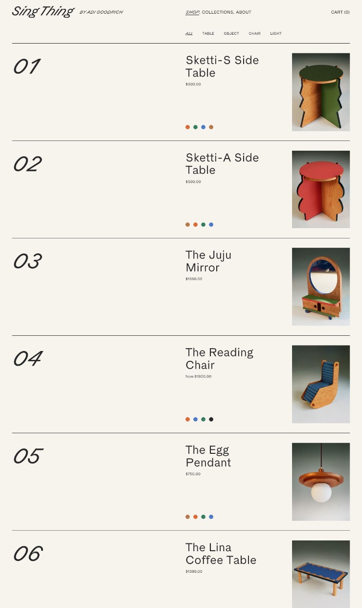 Sing Thing — website design on Landdding