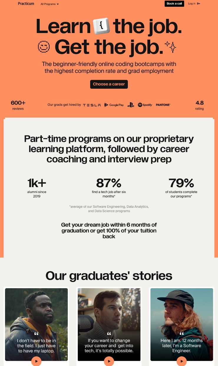 Practicum — website design on Landdding