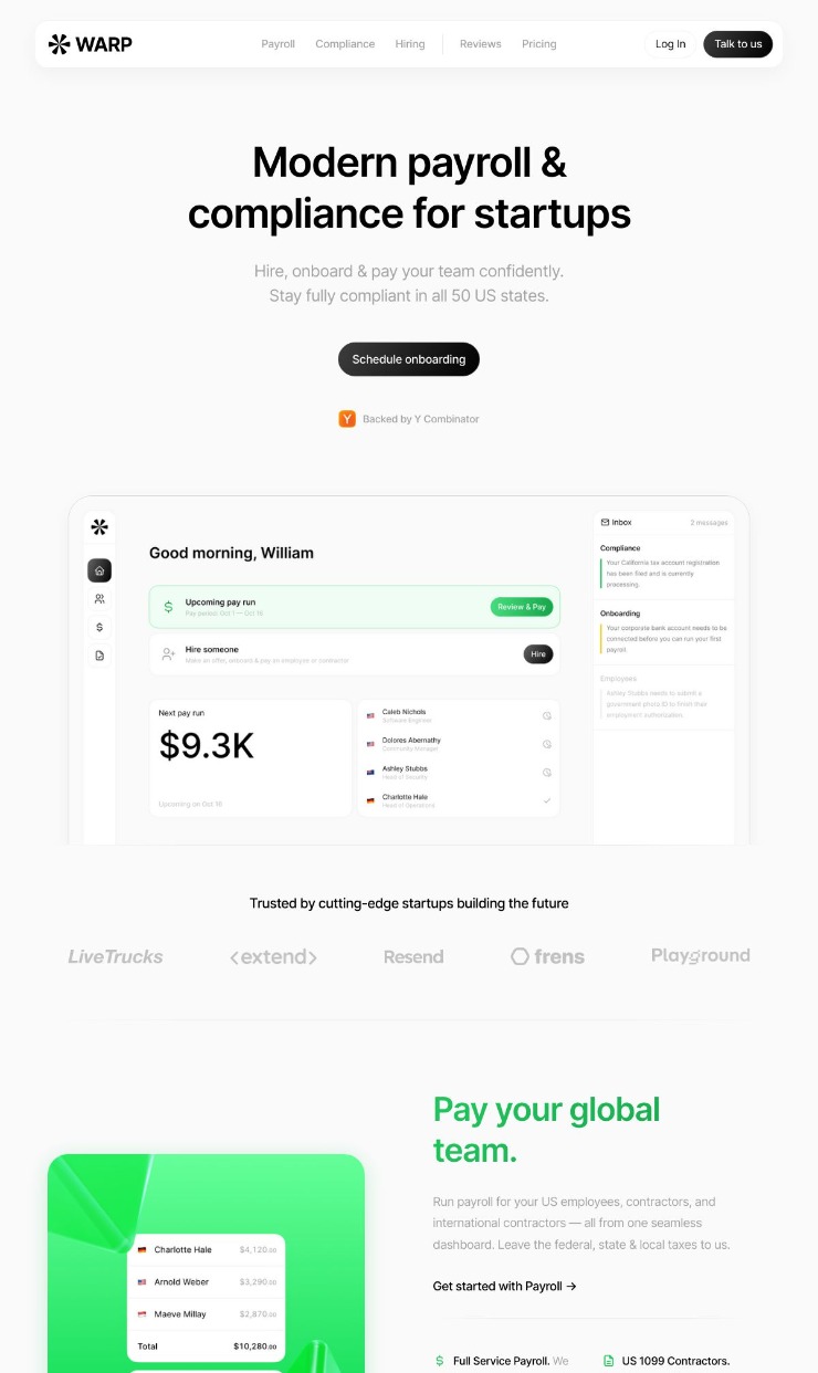 Wrap — website design on Landdding