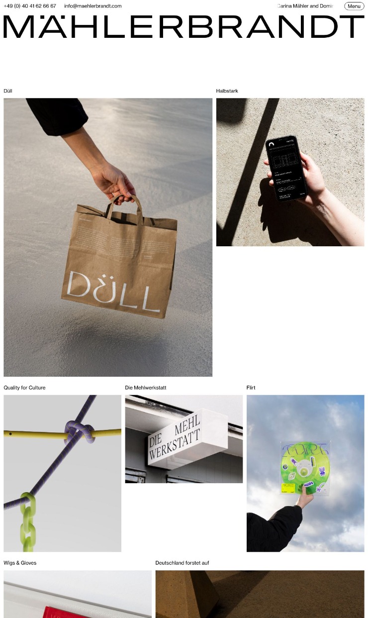 Mahlerbrandt — website design on Landdding