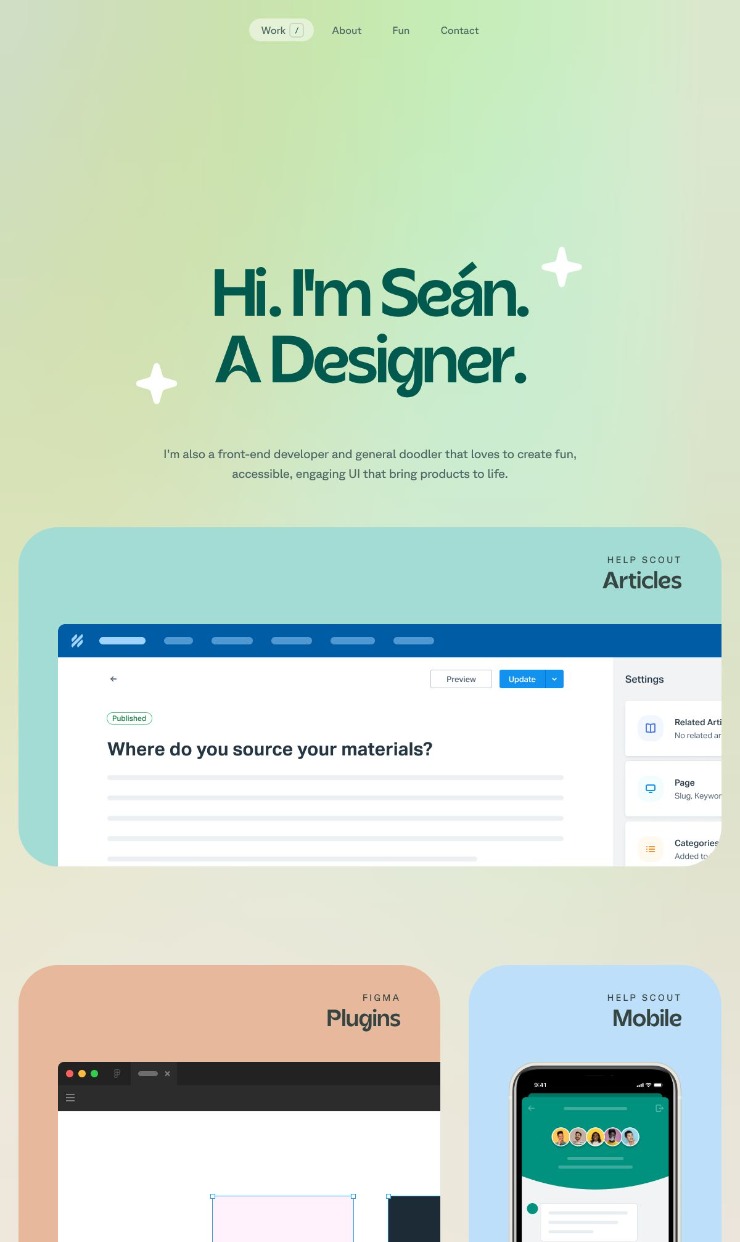Seán Halpin — website design on Landdding
