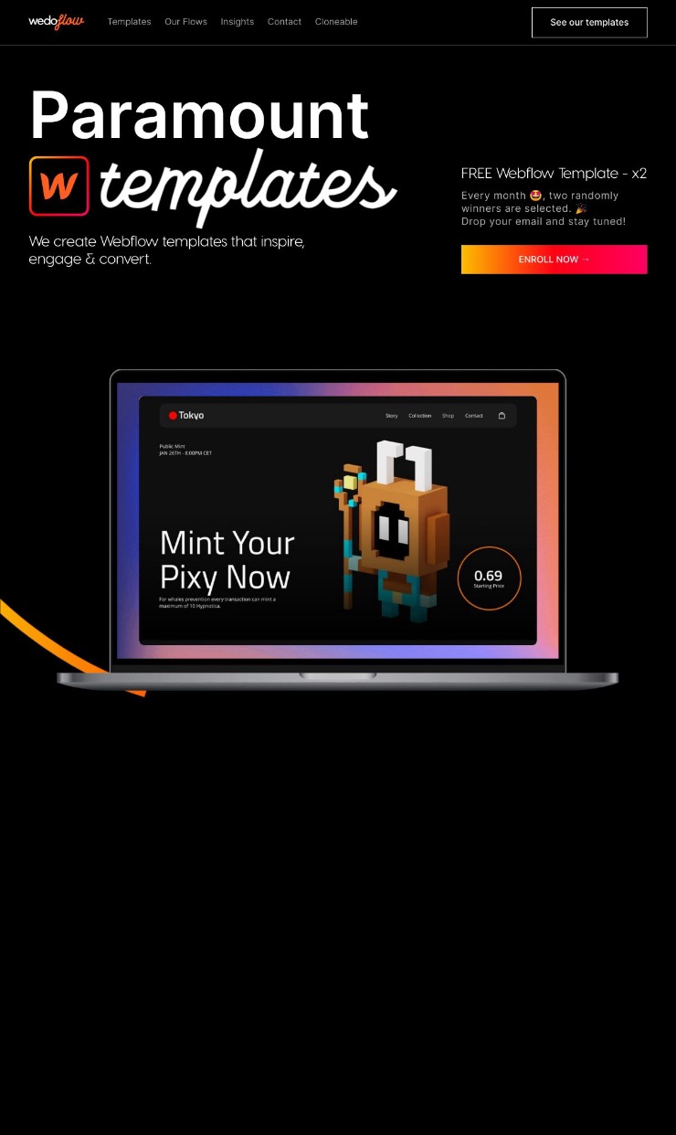 Wedoflow — website design on Landdding