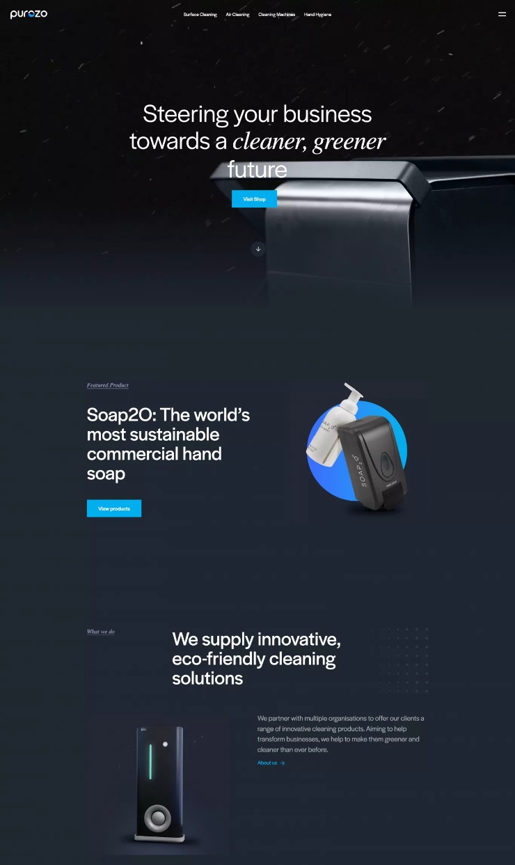 Purozo — website design on Landdding