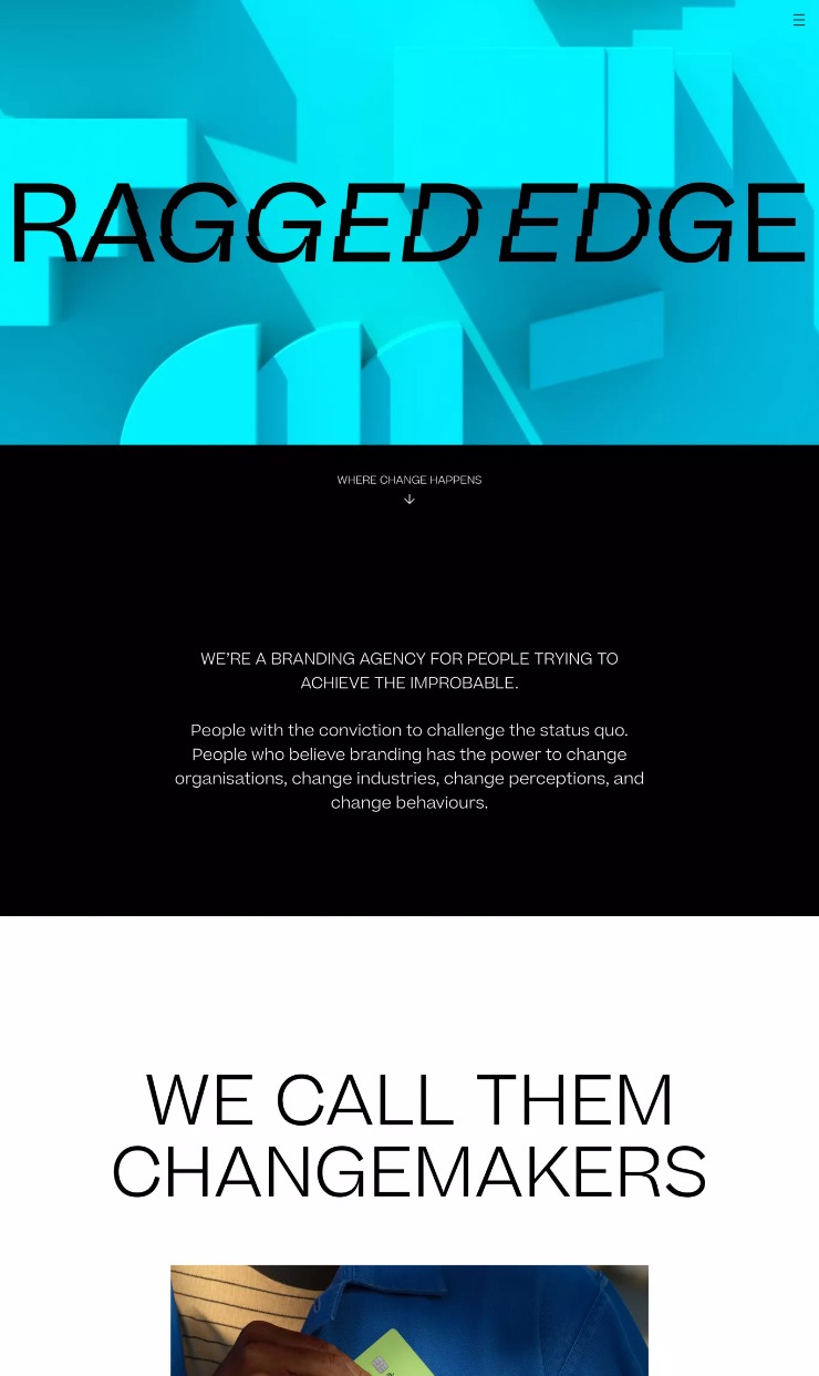 Raggededge — website design on Landdding