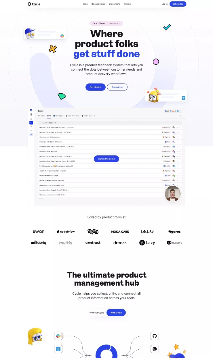 Cycle — website design on Landdding