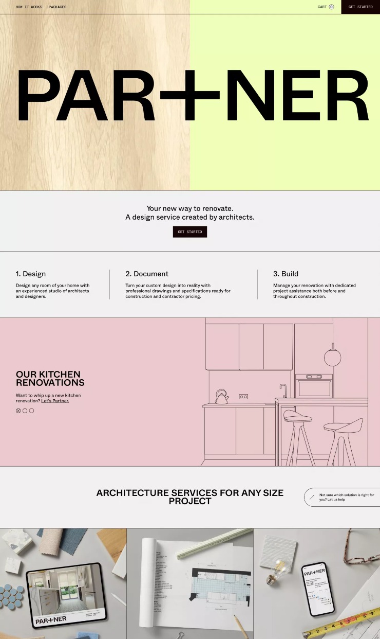 Hey Partner — website design on Landdding