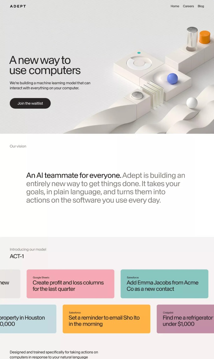 Adept — website design on Landdding