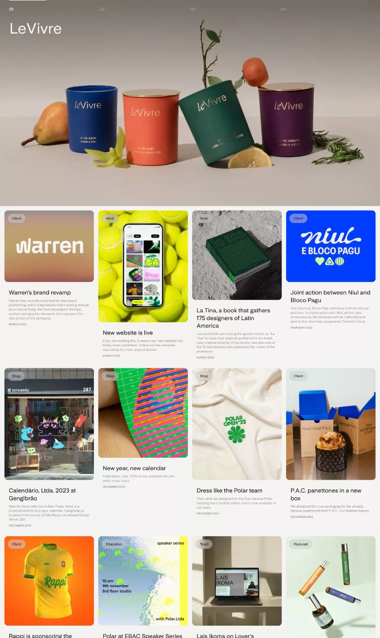 Polar — website design on Landdding