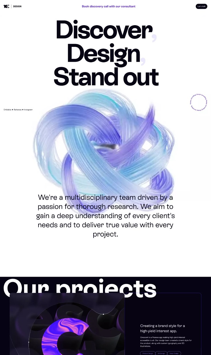 10 Clouds — website design on Landdding
