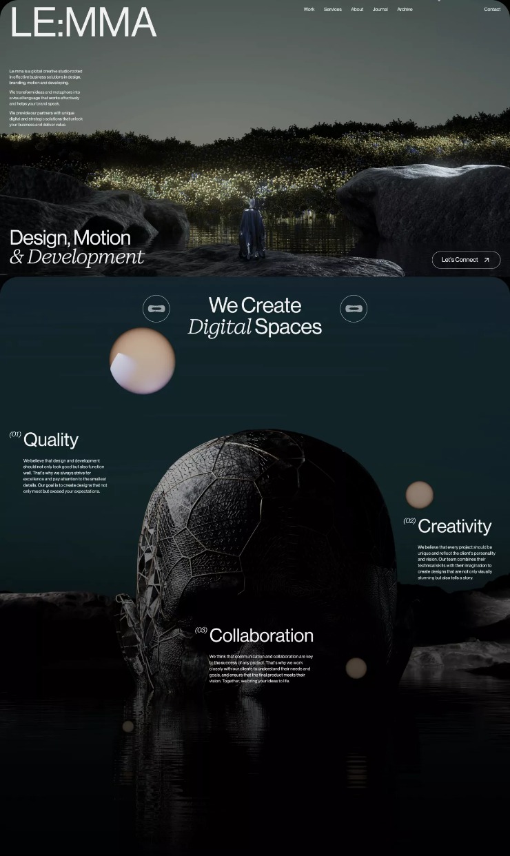 Lemma — website design on Landdding