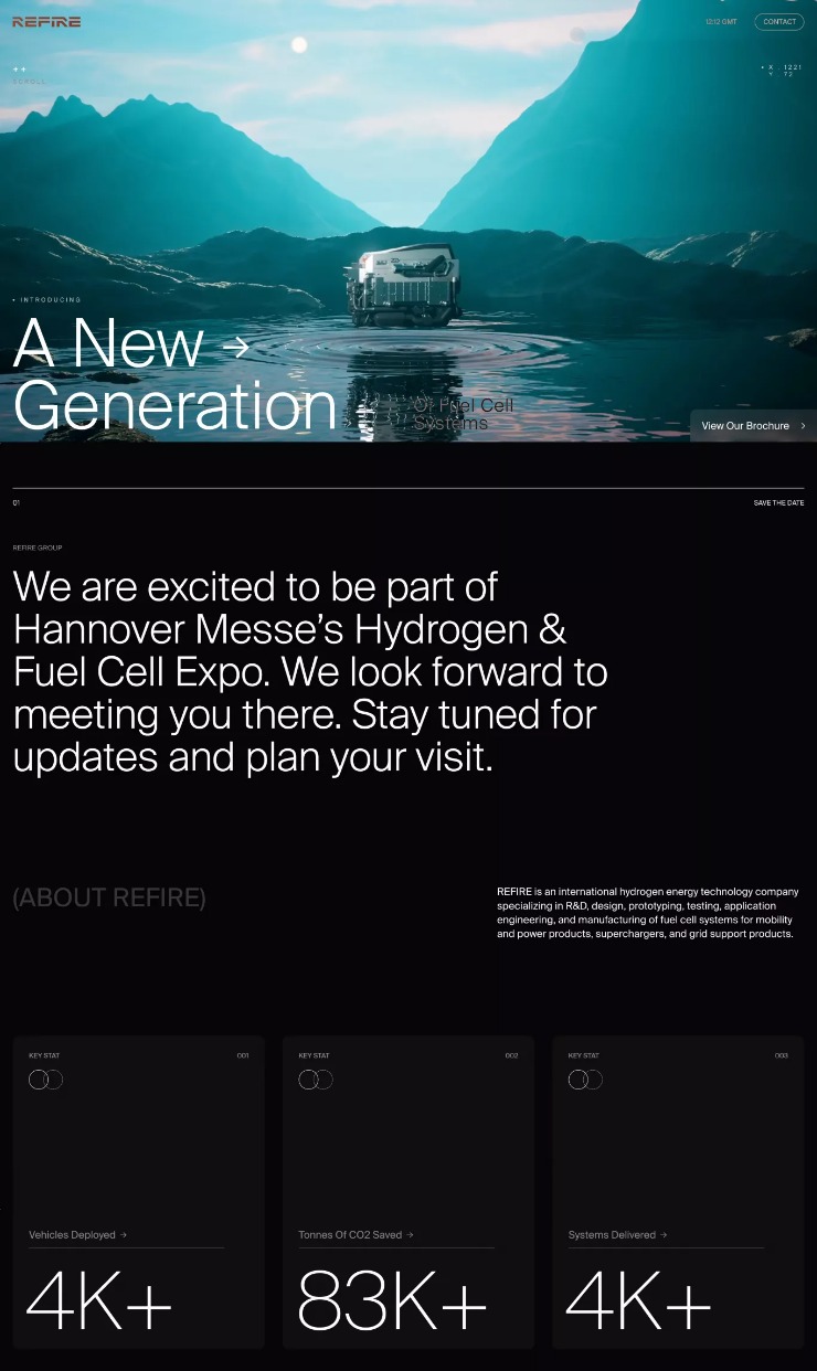 Refire — website design on Landdding
