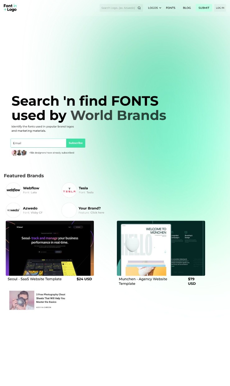 Font in Logo – Demystified  — website design on Landdding
