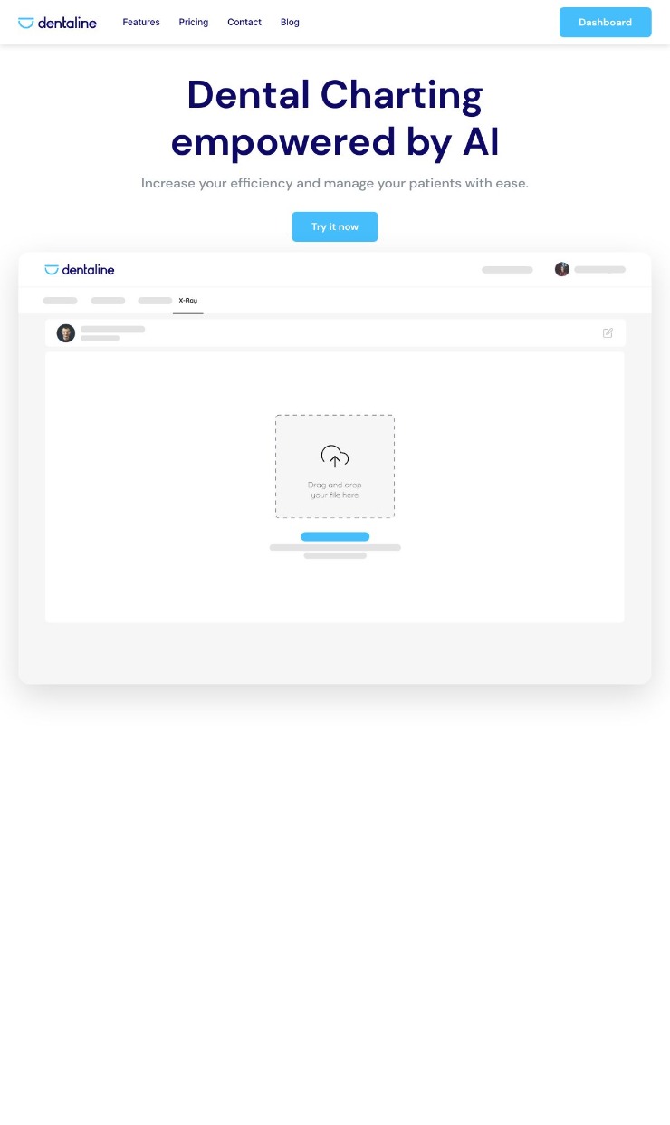 Dentaline — website design on Landdding