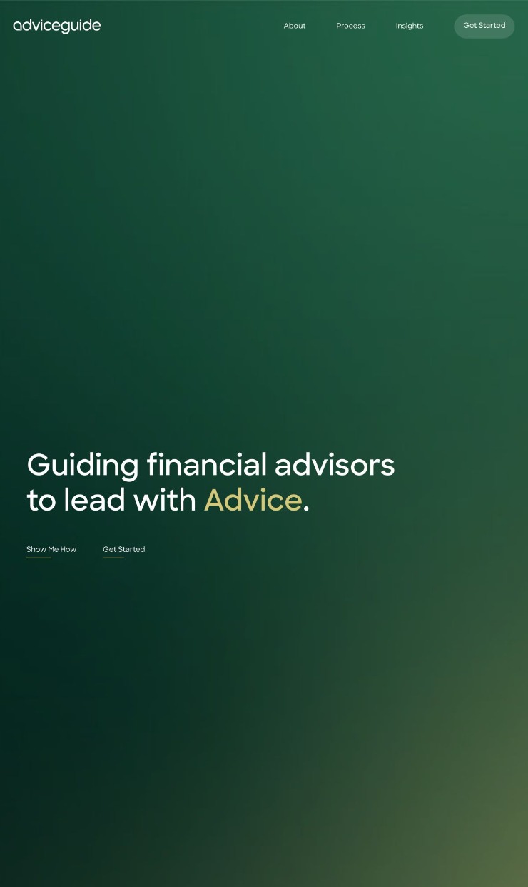 AdviceGuide — website design on Landdding