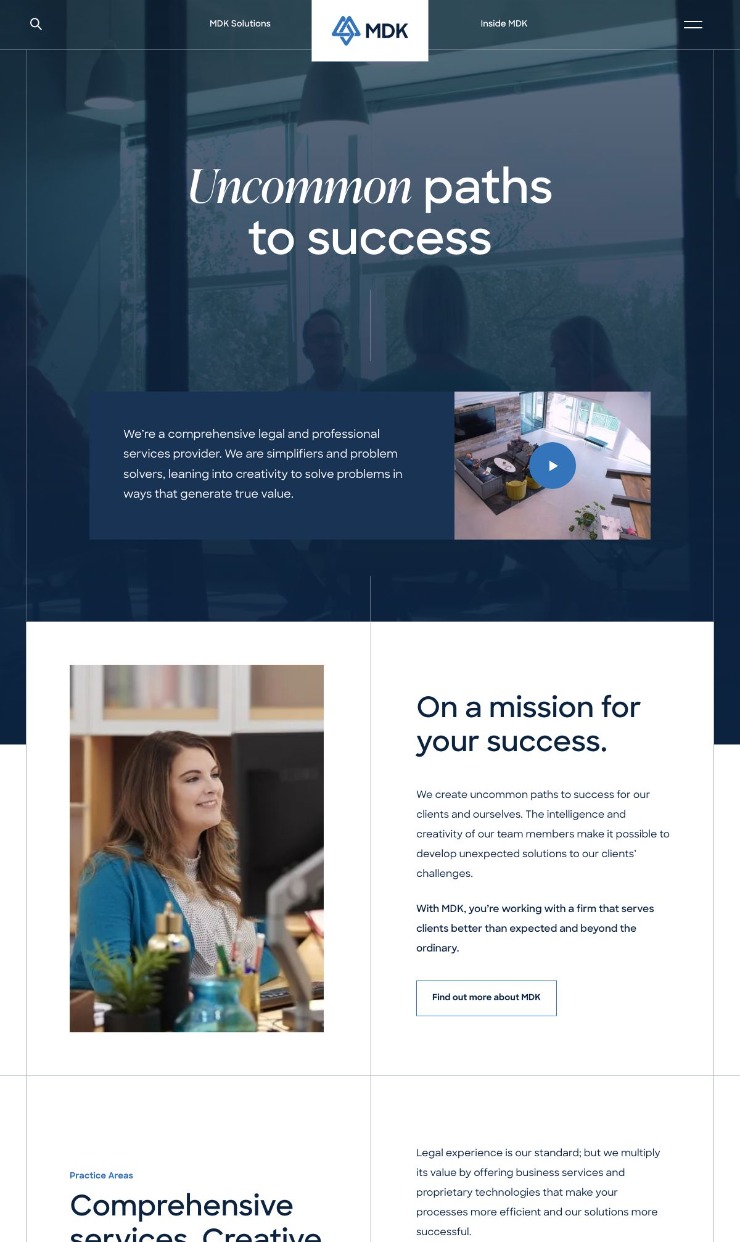 Manley Deas Kochalski — website design on Landdding