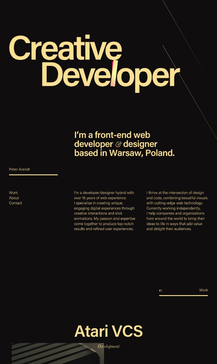 Peter Arendt — website design on Landdding