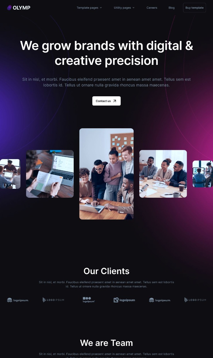 Olymp - Webflow Agency Template — website design on Landdding