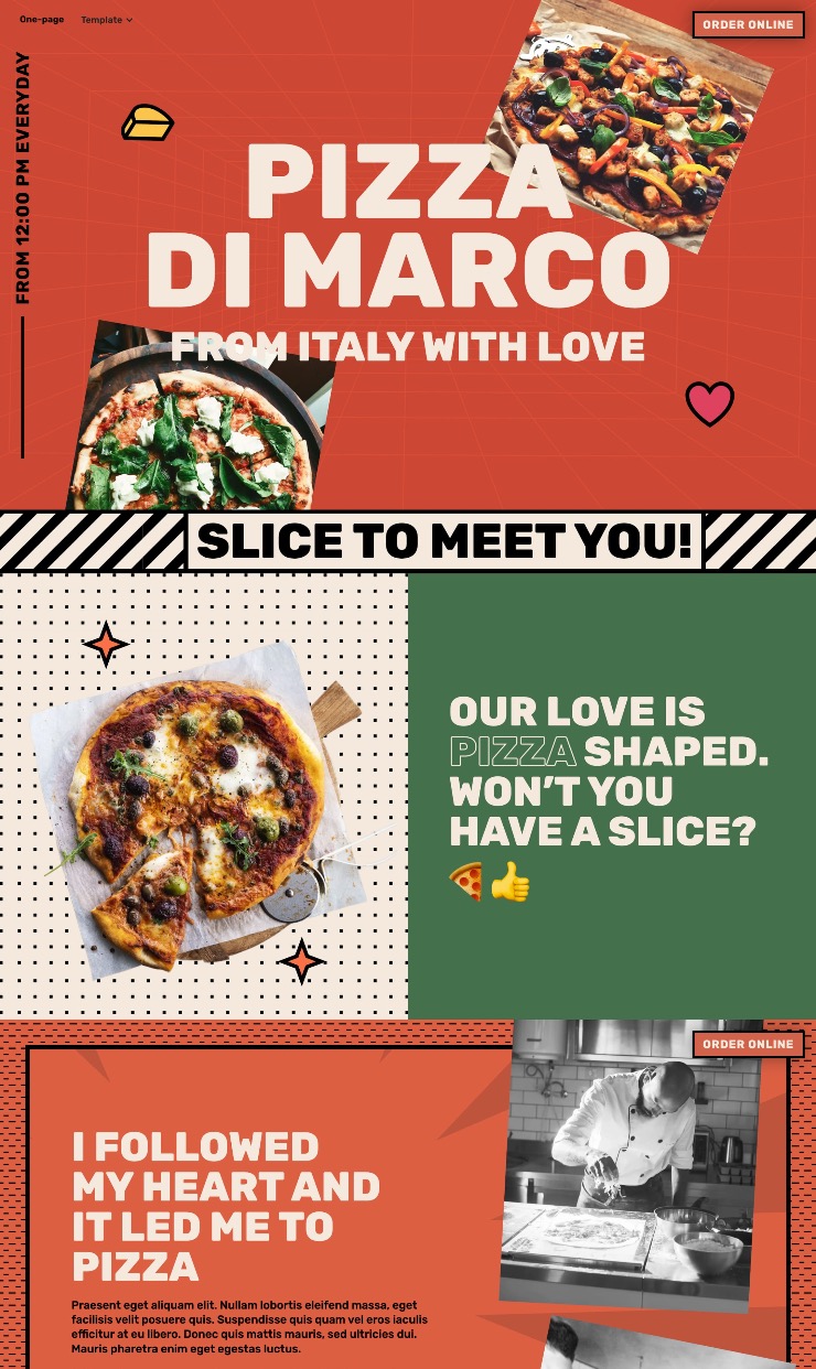 Pizza Guy - Food Website Webflow Template — website design on Landdding