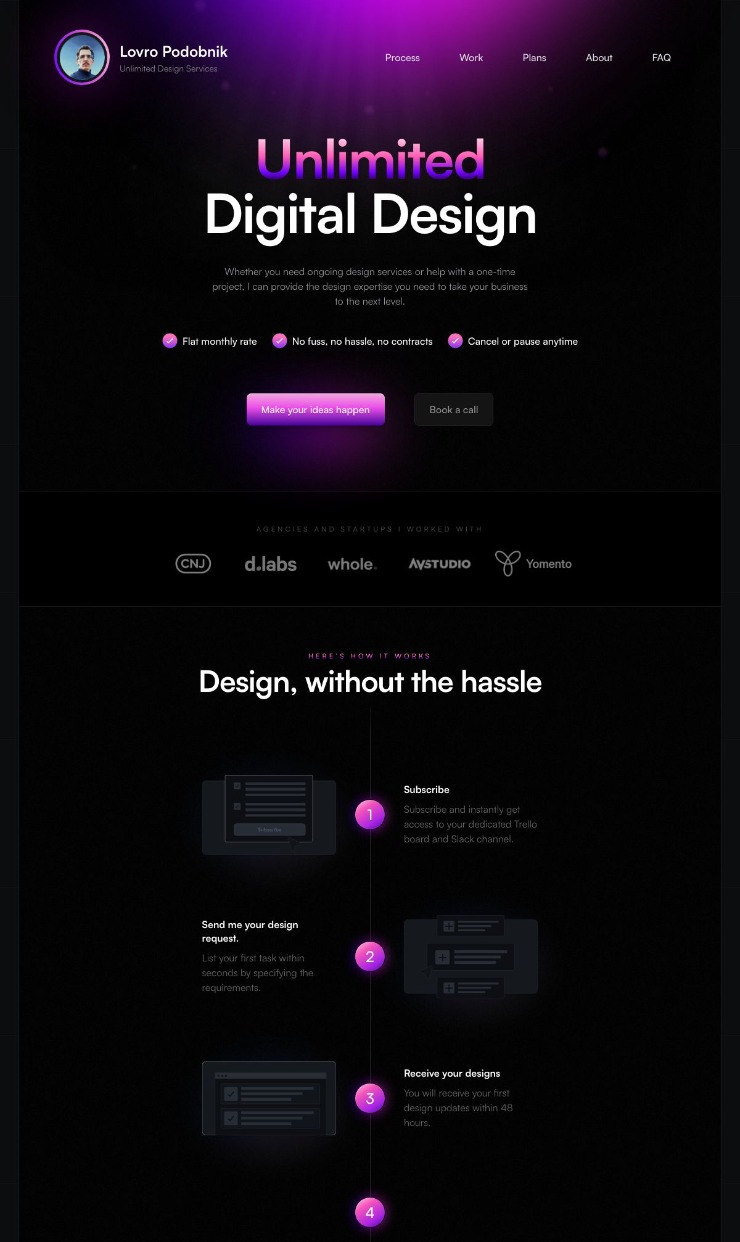 Unlimited Digital Design — website design on Landdding