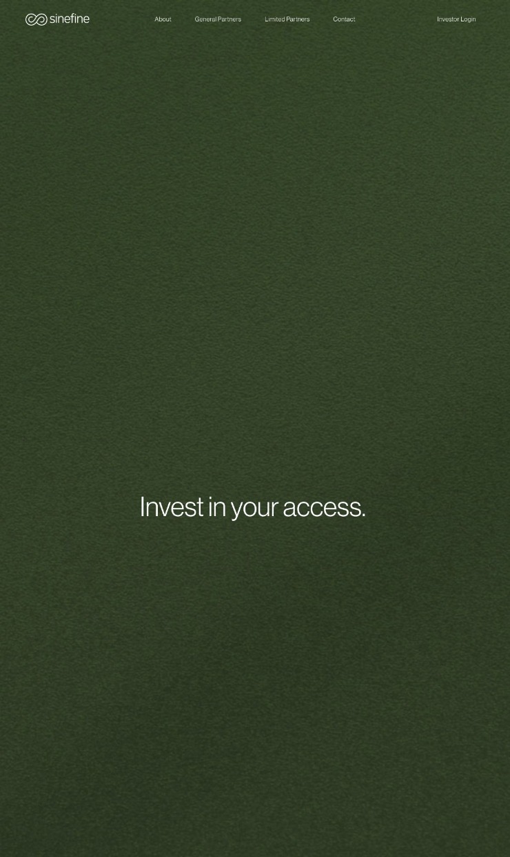 Sinefine — website design on Landdding