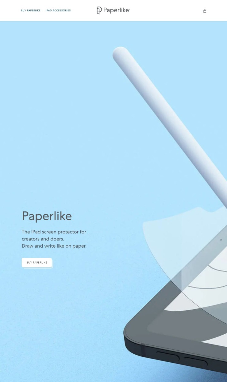 Paperlike — website design on Landdding