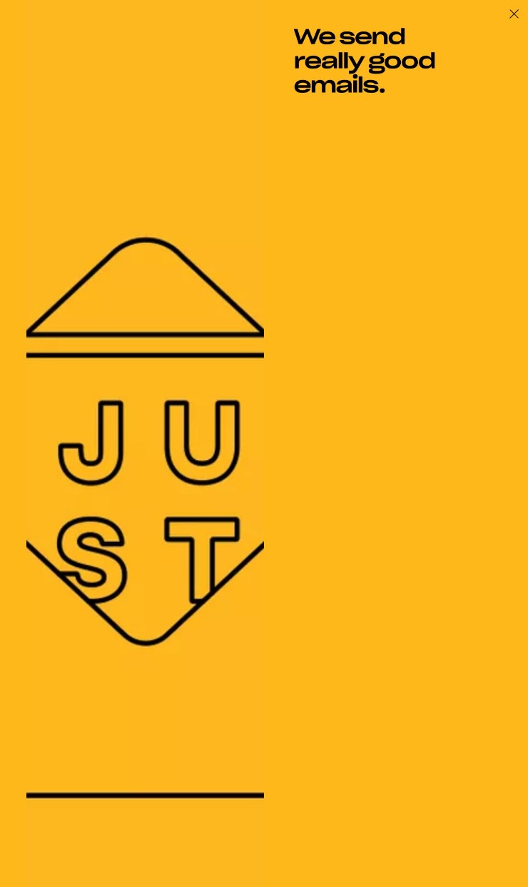 JUST Egg  — website design on Landdding