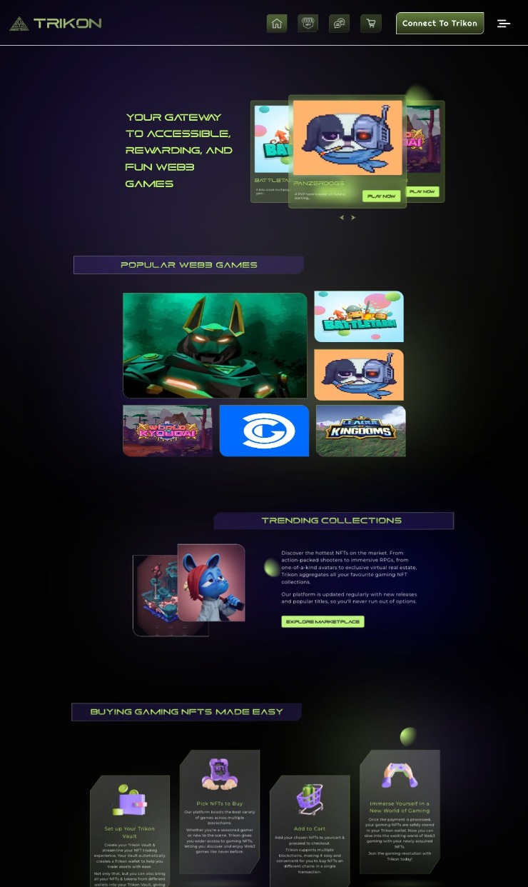 Trikon Ecosystem — website design on Landdding