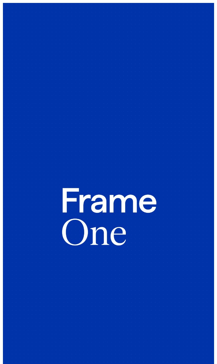 Frame One — website design on Landdding
