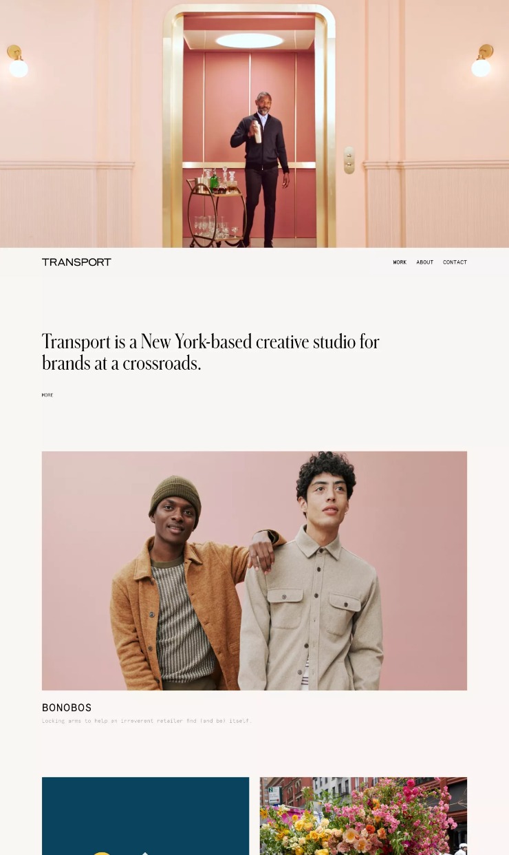 Transport New York — website design on Landdding