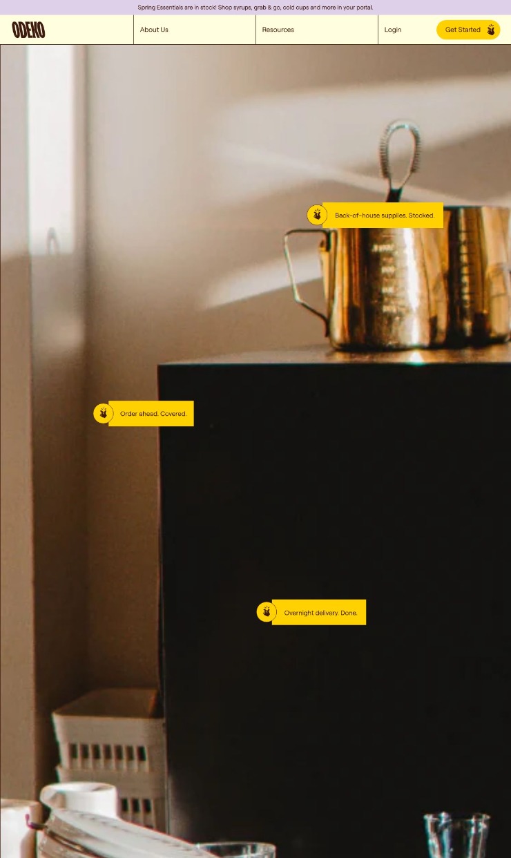 Odeko — website design on Landdding