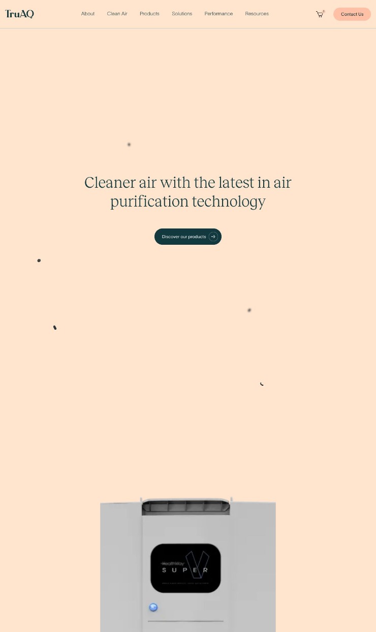 TruAQ — website design on Landdding
