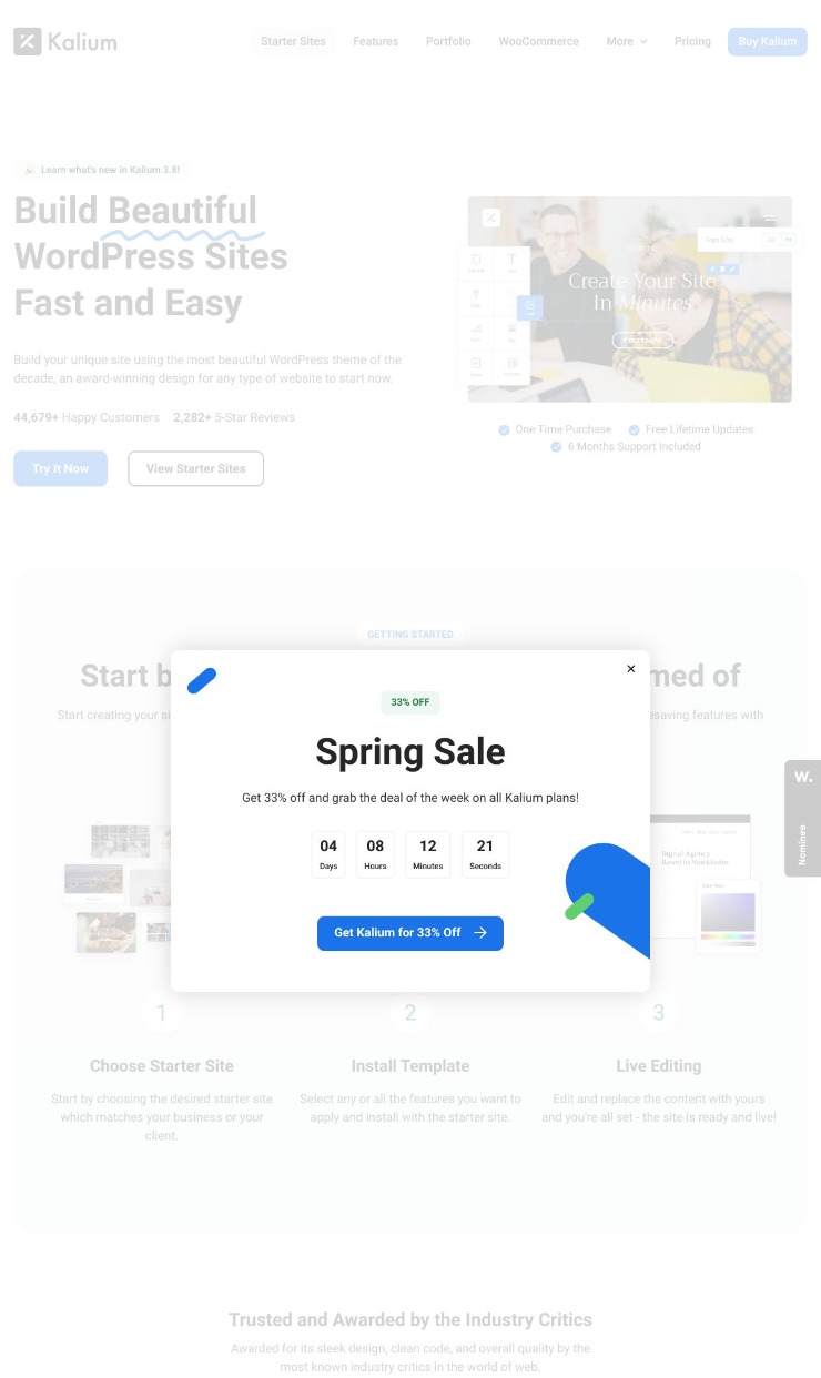 Kalium WP Theme — website design on Landdding