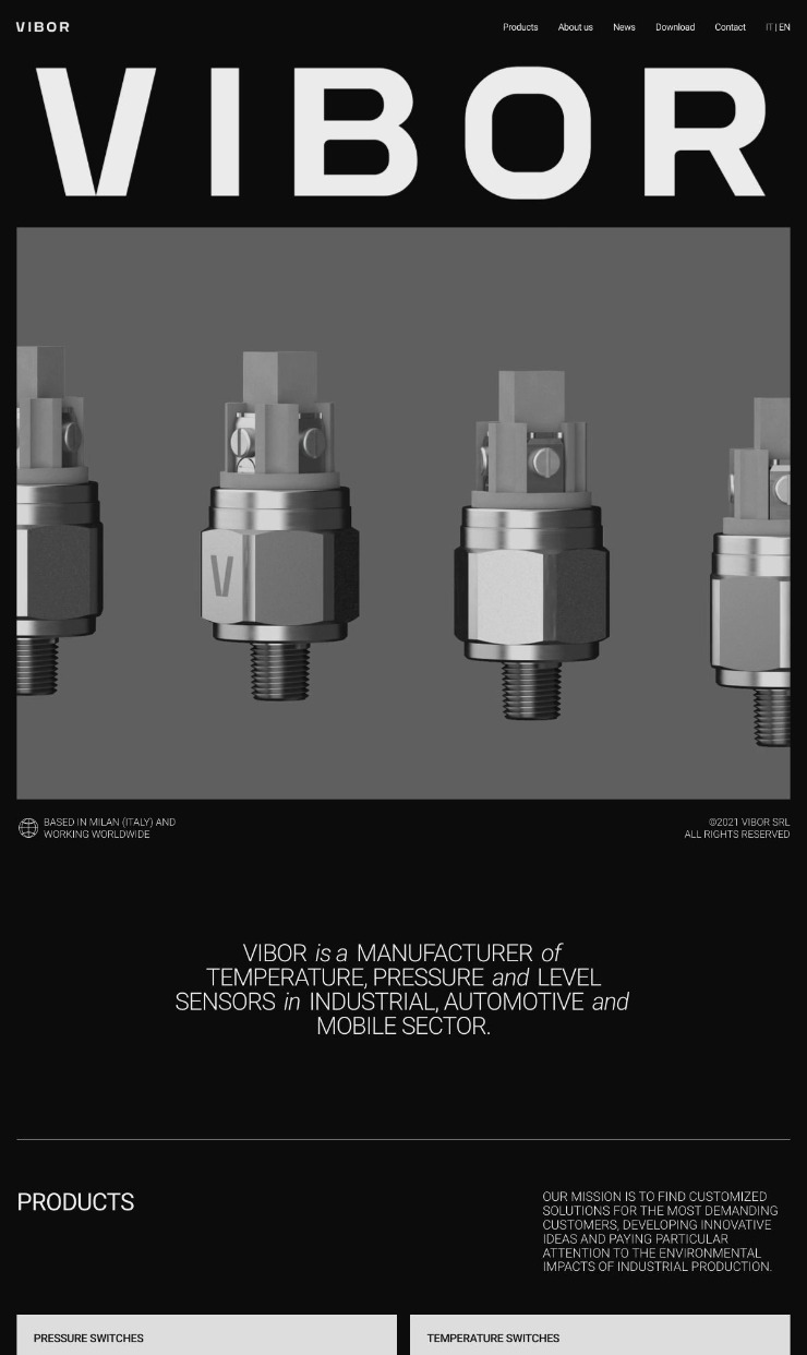 Vibor — website design on Landdding