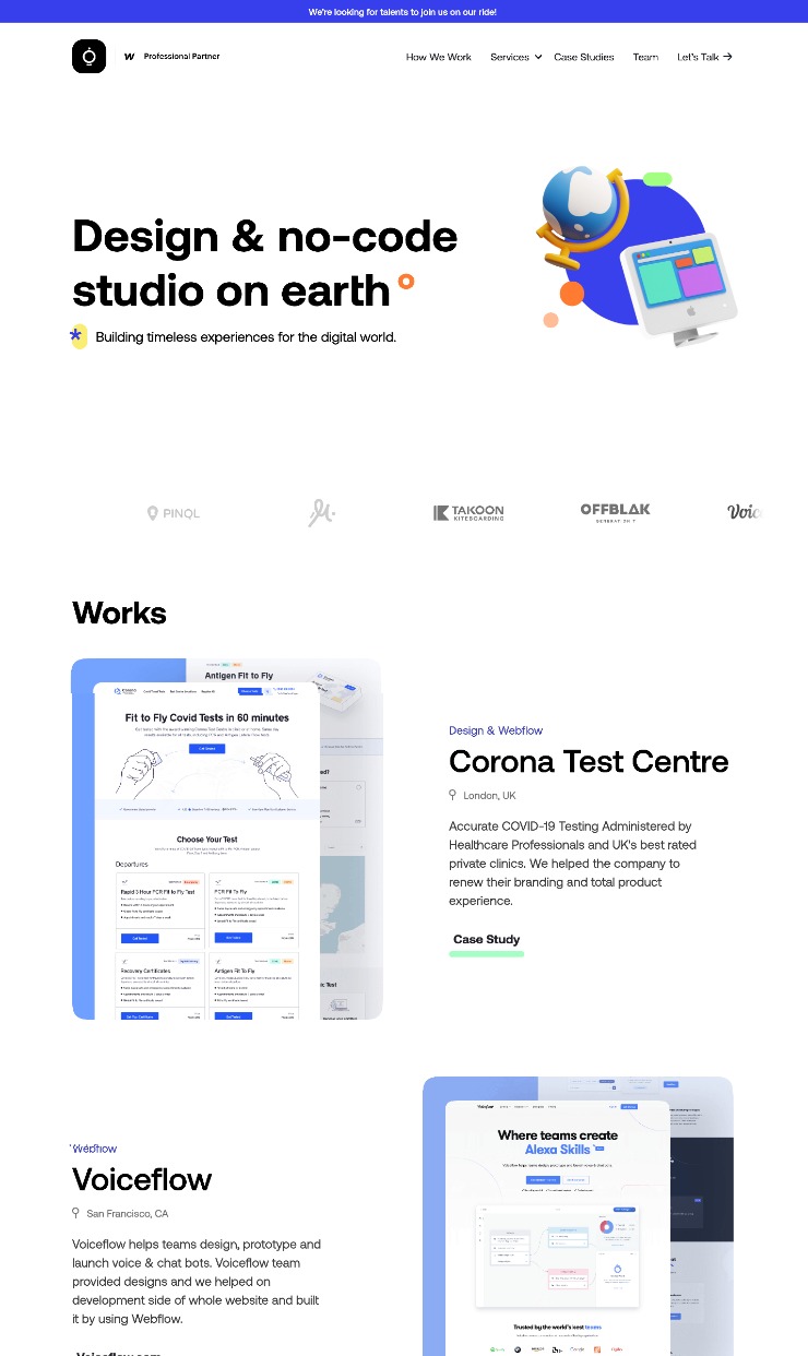 Earthr.co — website design on Landdding
