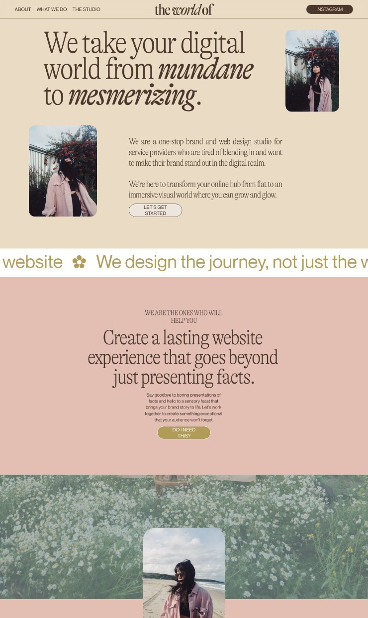 The World of — website design on Landdding