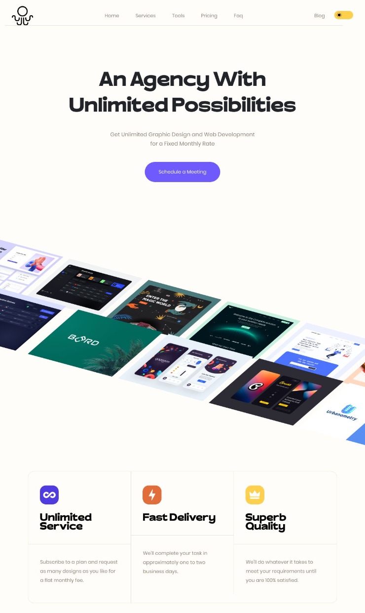 Inky  — website design on Landdding