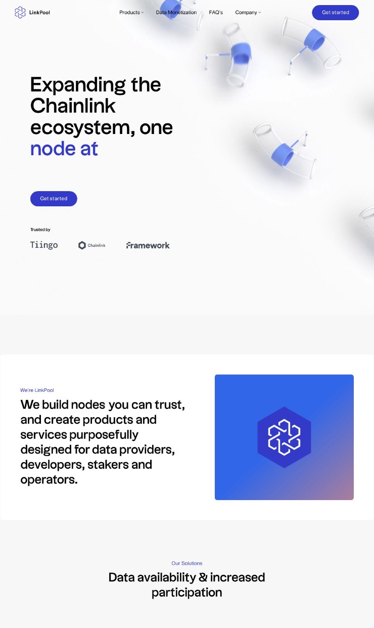 LinkPool — website design on Landdding